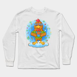 Rooster super hero costume Long Sleeve T-Shirt